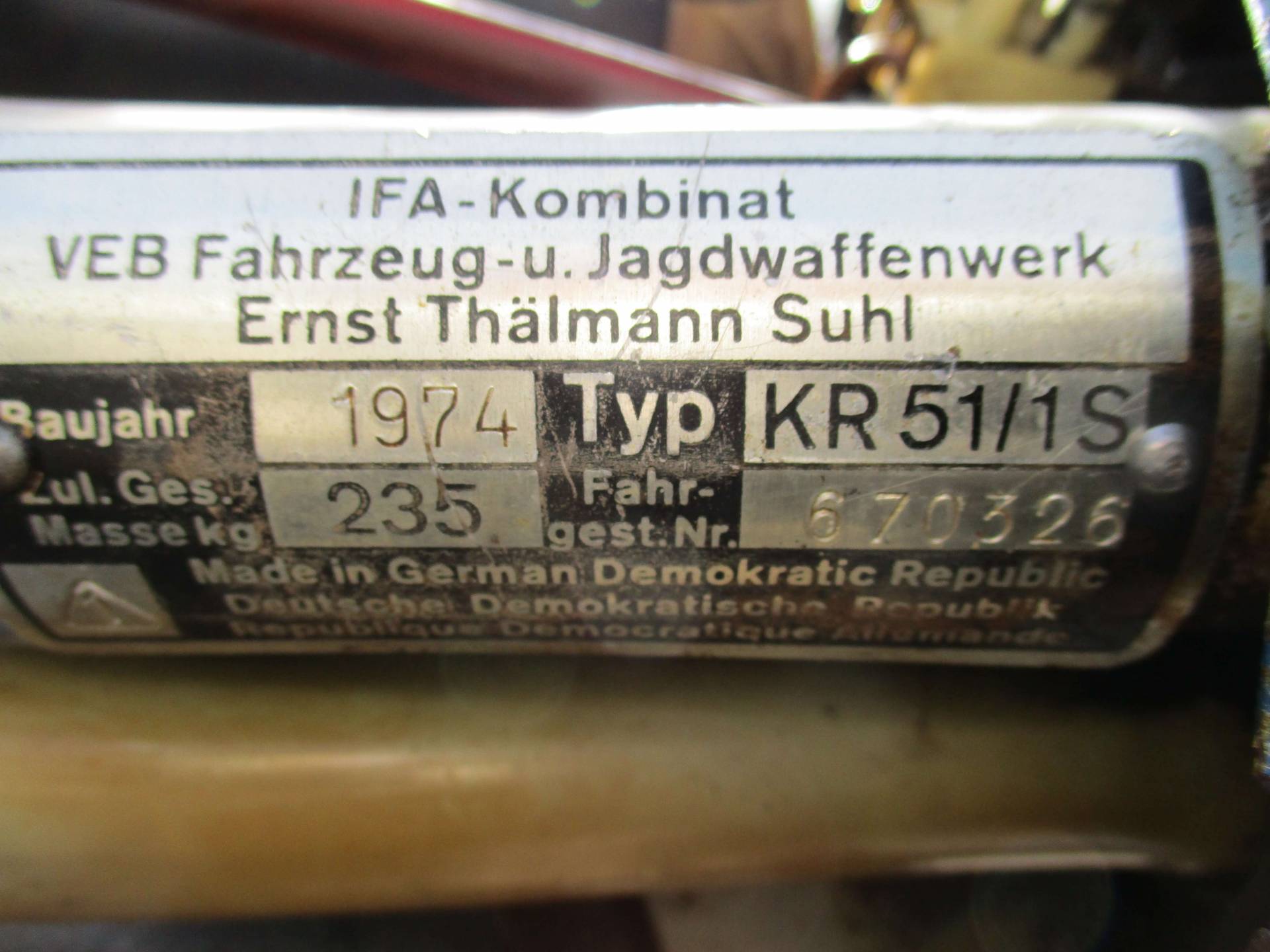 Gebraucht Original Armaturenblech Simson Schwalbe KR 51/1 BJ 1974