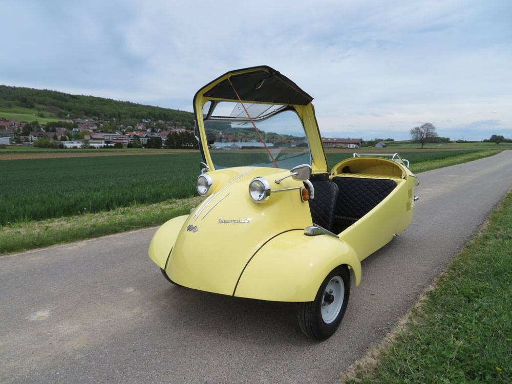 Miniature Messerschmitt KR 200 Leibniz – Revell 1/18, Zamac Jaune/rouge – Occasion état Neuf