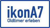 Logotipo de ikonA7. Oldtimer erleben.