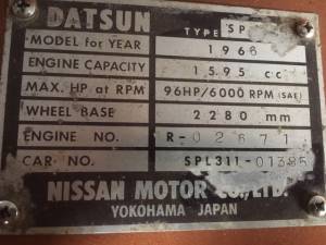 Immagine 6/11 di Datsun Fairlady 1600 (1966)