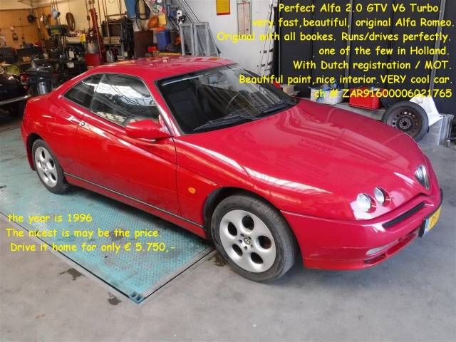 Alfa Romeo Gtv 2 0 V6 Turbo 1996 Fur Eur 4 850 Kaufen