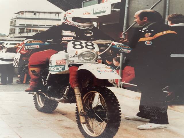 BSA A 65 Lightning II - Vorstadt in Genf Paris Alger Dakar 1985