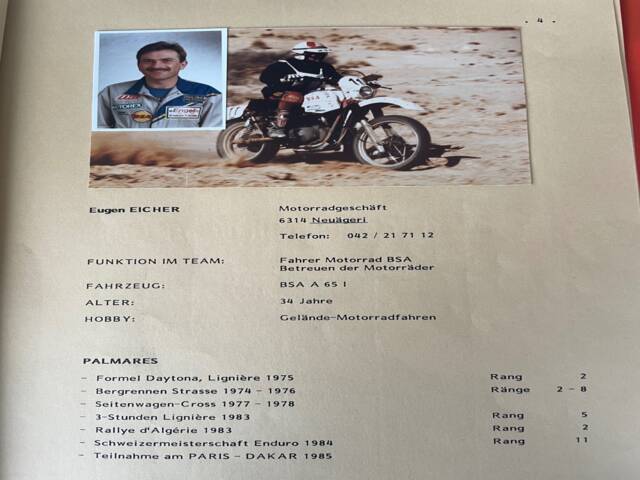 BSA A 65 Lightning II - Rallye D `Algériennes 1983