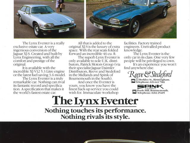 Jaguar XJ-S V12 Lynx Eventer