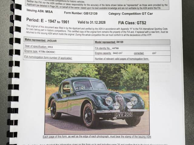 Jaguar XK 120 SE FHC
