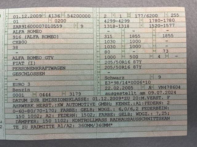 Alfa Romeo GTV 3.2 V6 24V