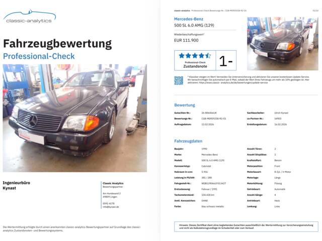 Mercedes-Benz 500 SL 6.0 AMG