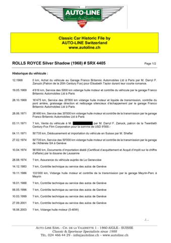 Rolls Royce SSI #SRX4405 (1968) - Historique2.pdf