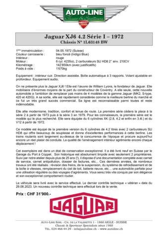 Fiche présentation - Jaguar XJ6 4.2 (1972) 2026.pdf