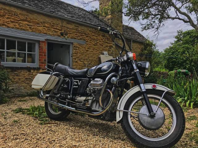 Moto Guzzi V750 Ambassador Police Side View
