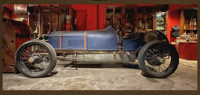 The racer is ready and eager for a ride.