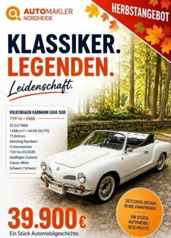 Afbeelding 1/55 van Volkswagen Karmann Ghia 1500 (1968)