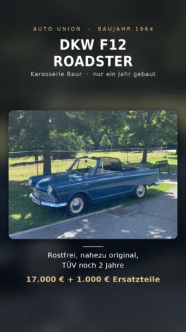 Immagine 1/13 di DKW F12 Roadster (1964)