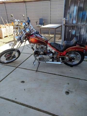 Chopper with yamaha xs 650 engine