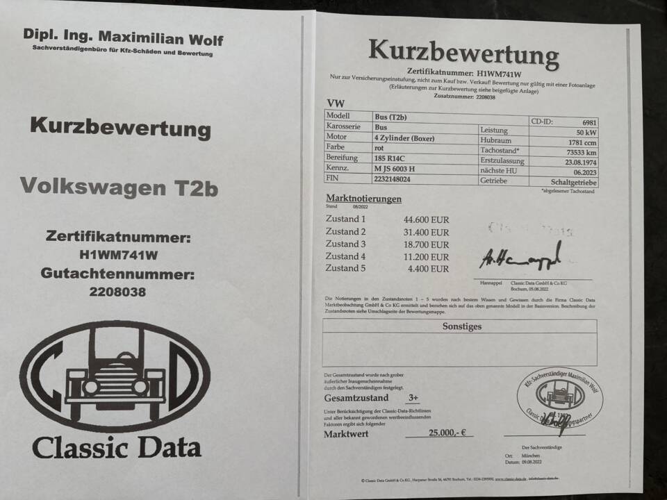 Bild 17/17 von Volkswagen T2b Kleinbus (1974)