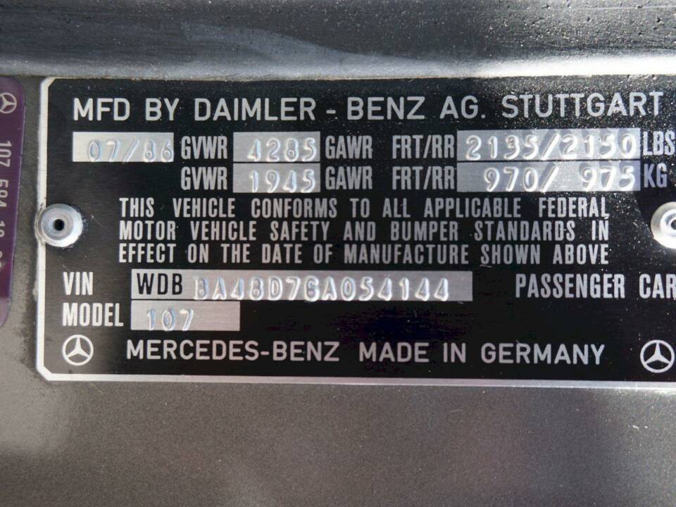 Image 36/36 de Mercedes-Benz 560 SL (1986)