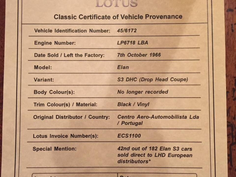 Bild 11/12 von Lotus Elan S3 (1966)
