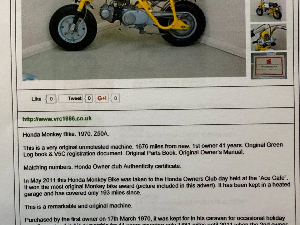 Bild 19/19 von Honda Z 50 Monkey (1970)