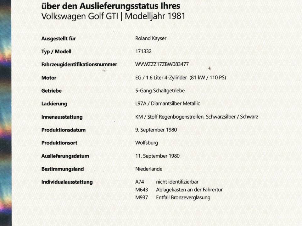 Image 34/34 of Volkswagen Golf I GTI 1.6 (1980)