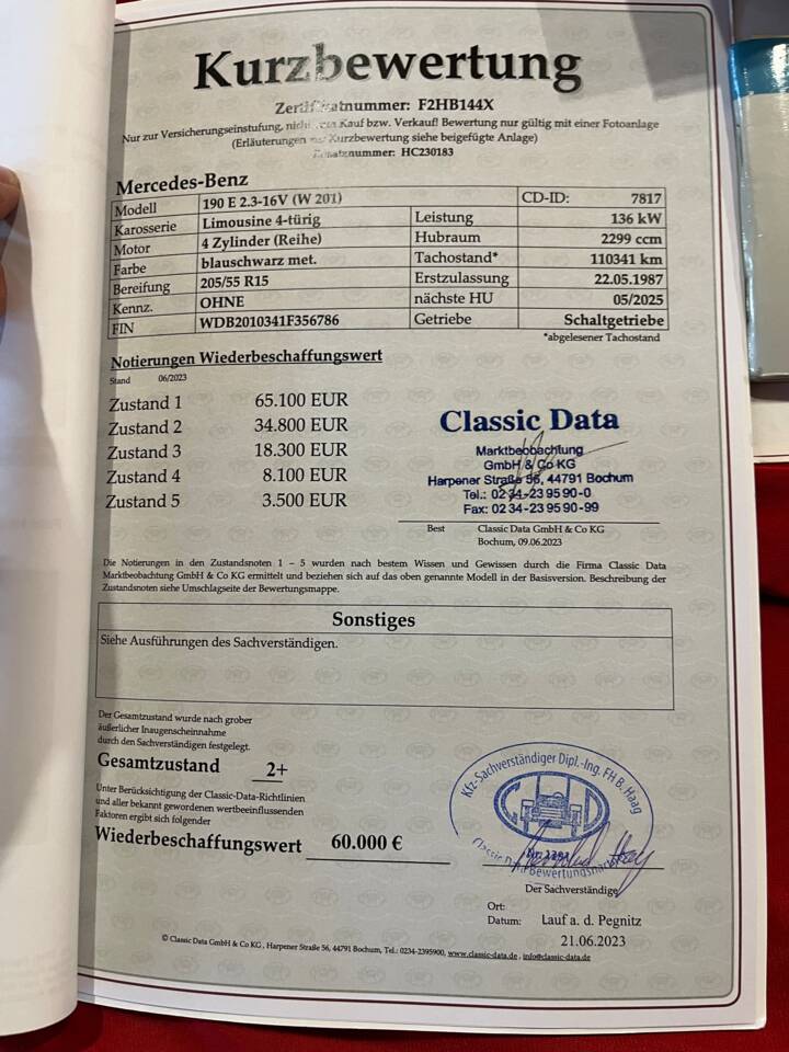 Image 3/21 of Mercedes-Benz 190 E 2.3-16 (1987)