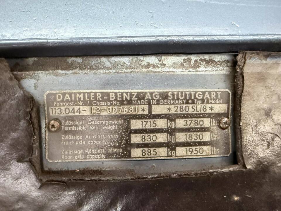 Immagine 47/50 di Mercedes-Benz 280 SL (1969)