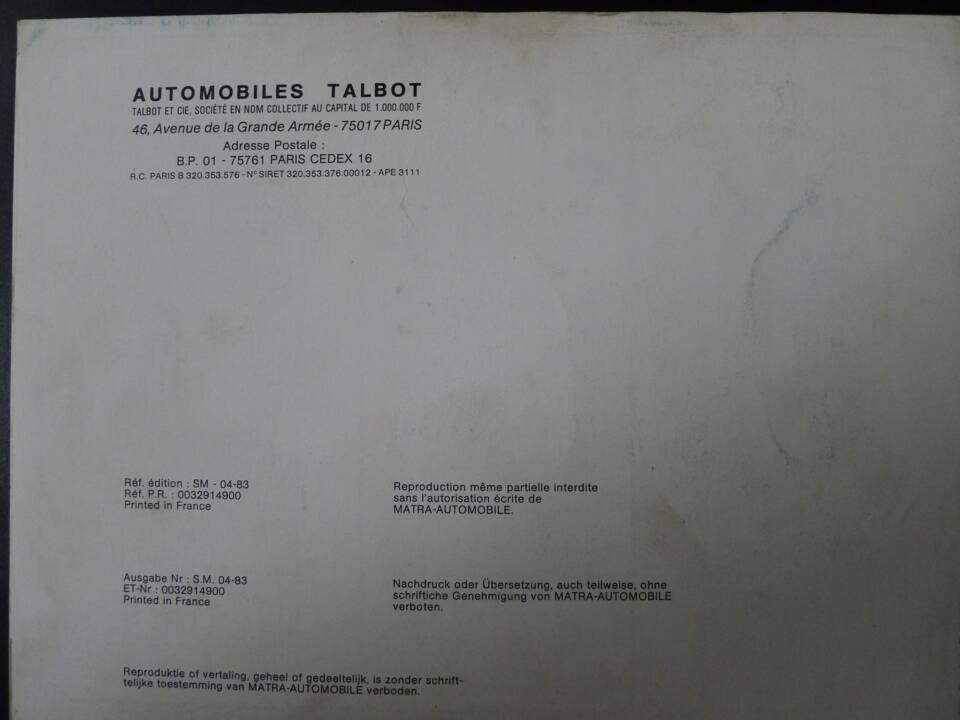 Image 21/40 of Matra Murena S (1984)