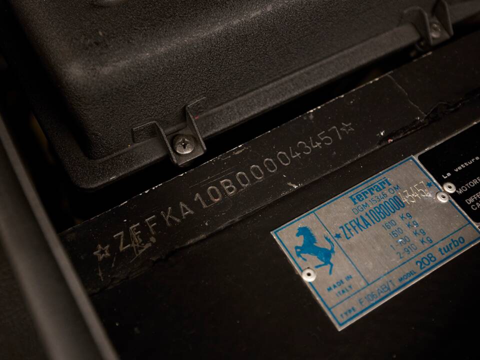 Afbeelding 97/100 van Ferrari 208 GTB Turbo (1982)