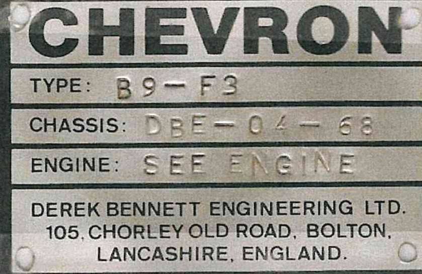 Image 24/25 of Chevron B9-F3 (1968)