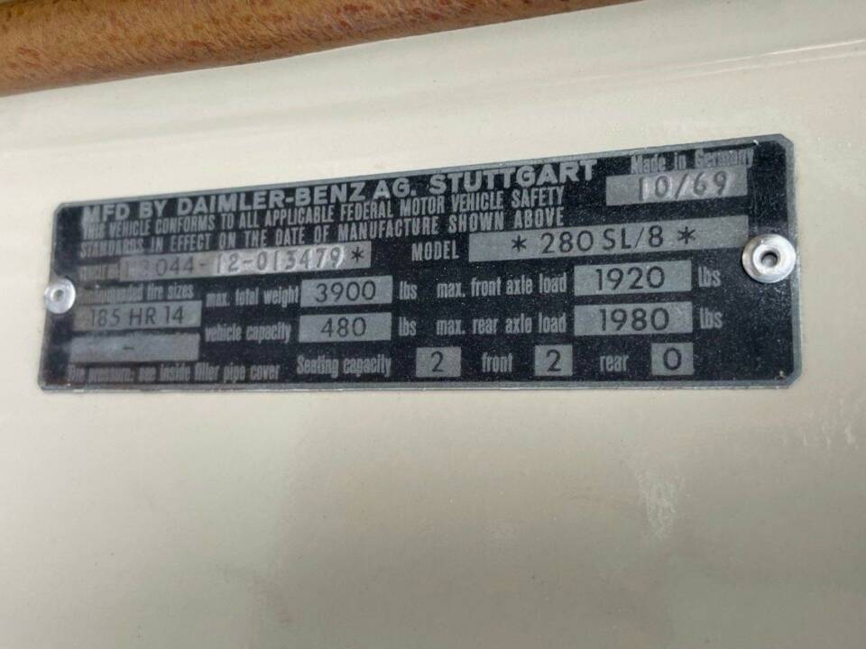Imagen 36/36 de Mercedes-Benz 280 SL (1970)