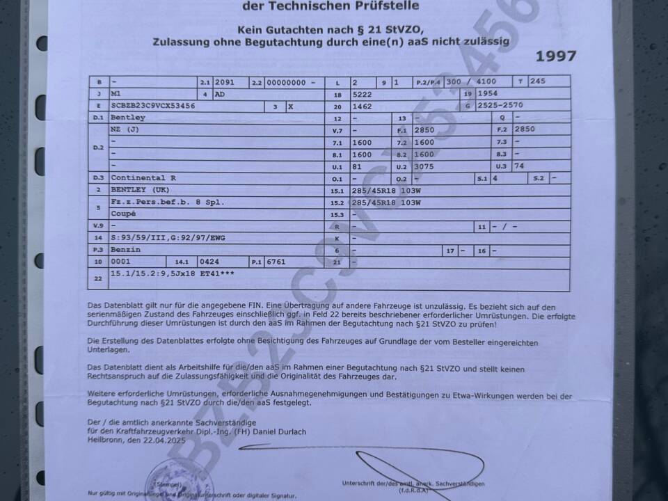 Bild 42/86 von Bentley Continental R (1997)