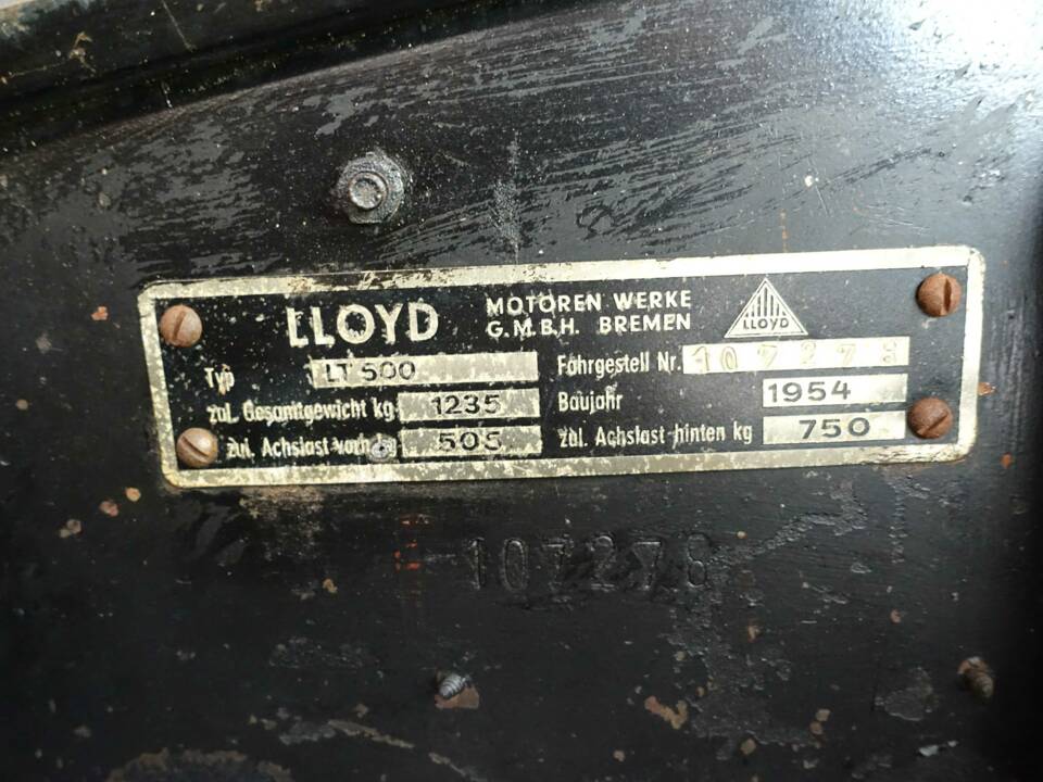 Image 34/72 of Lloyd LT 500 (1954)