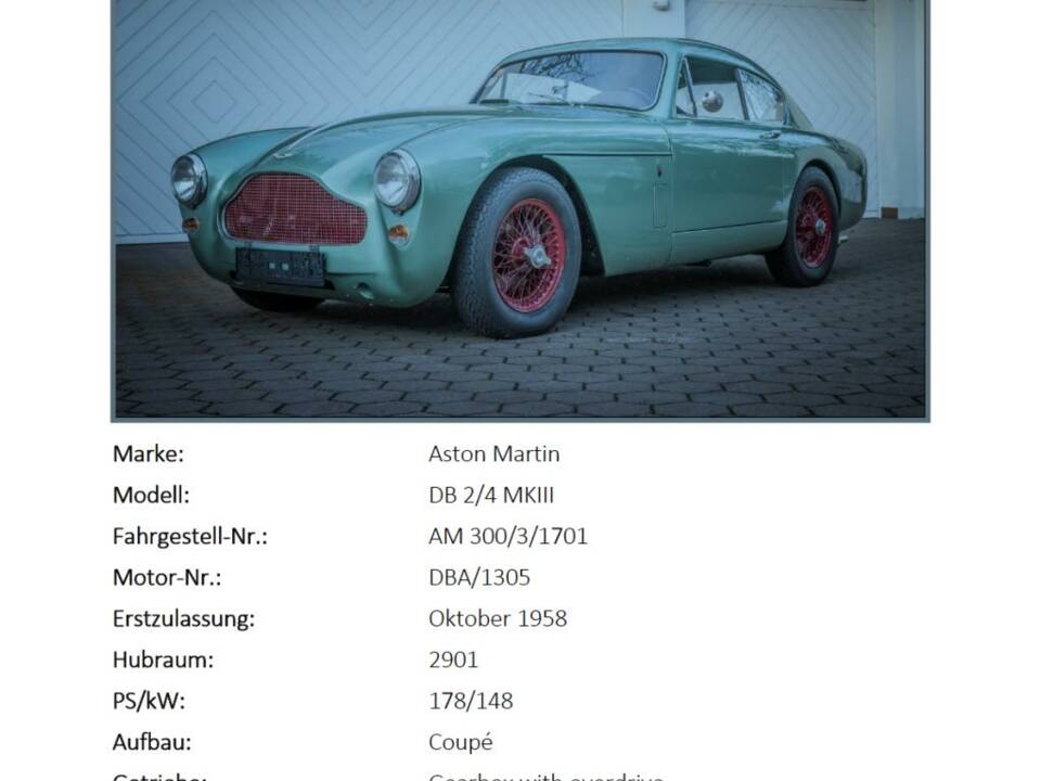 Image 2/37 of Aston Martin DB 2&#x2F;4 Mk III (1958)