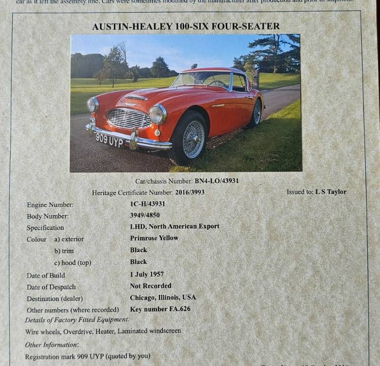 Image 27/27 de Austin-Healey 100/6 (BN4) (1957)