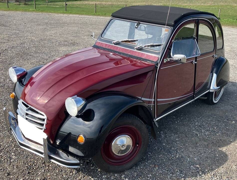 Citroën 2CV6 "Charleston" Cabrio-Limousine dunkelrot/schwarz 1988