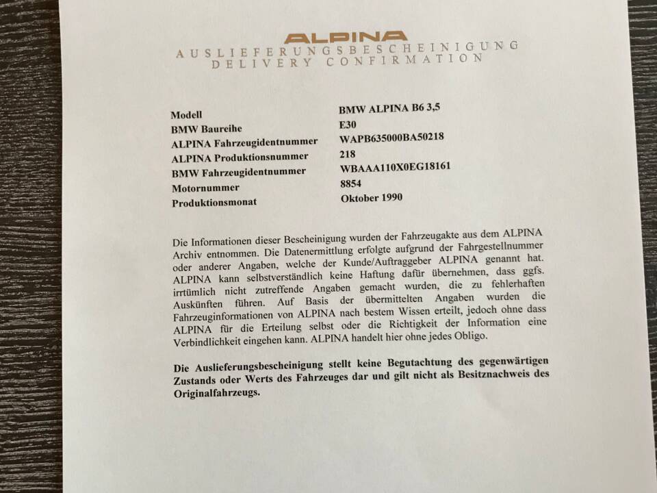Bild 8/11 von ALPINA B6 3.5 (1990)