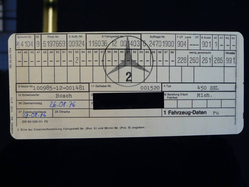 Immagine 20/42 di Mercedes-Benz 450 SEL 6,9 (1976)