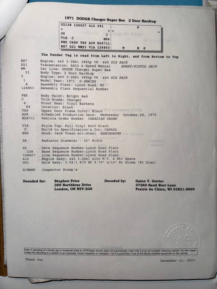 Image 65/81 of Dodge Charger Super Bee 440 (1971)