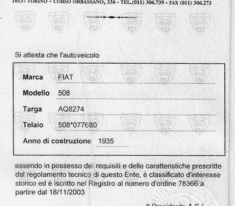 Bild 75/77 von FIAT 508 Balilla Series 2 (1935)