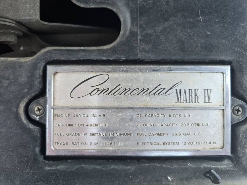 Afbeelding 10/16 van Lincoln Continental Mark IV (1974)