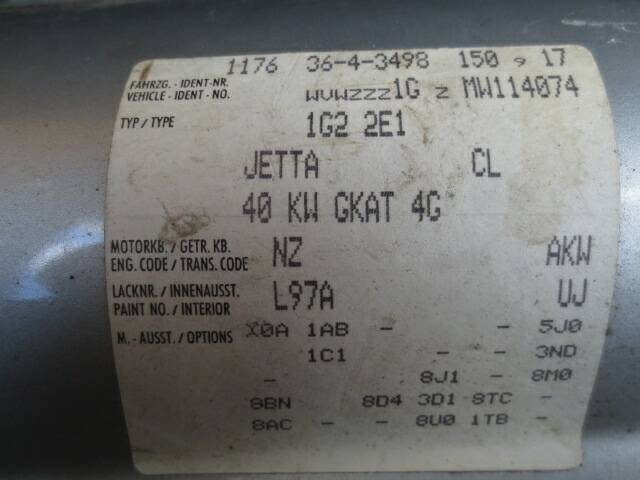 Image 15/17 of Volkswagen Jetta II   1.3 (1990)