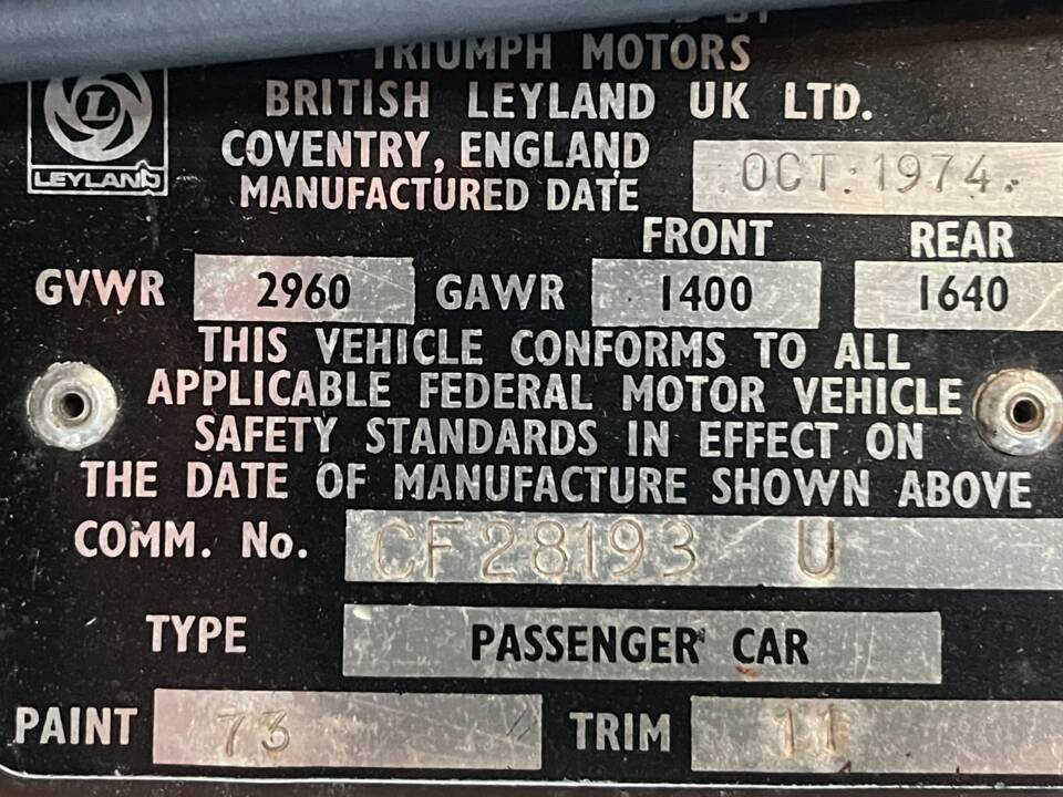 Immagine 50/50 di Triumph TR 6 (1974)