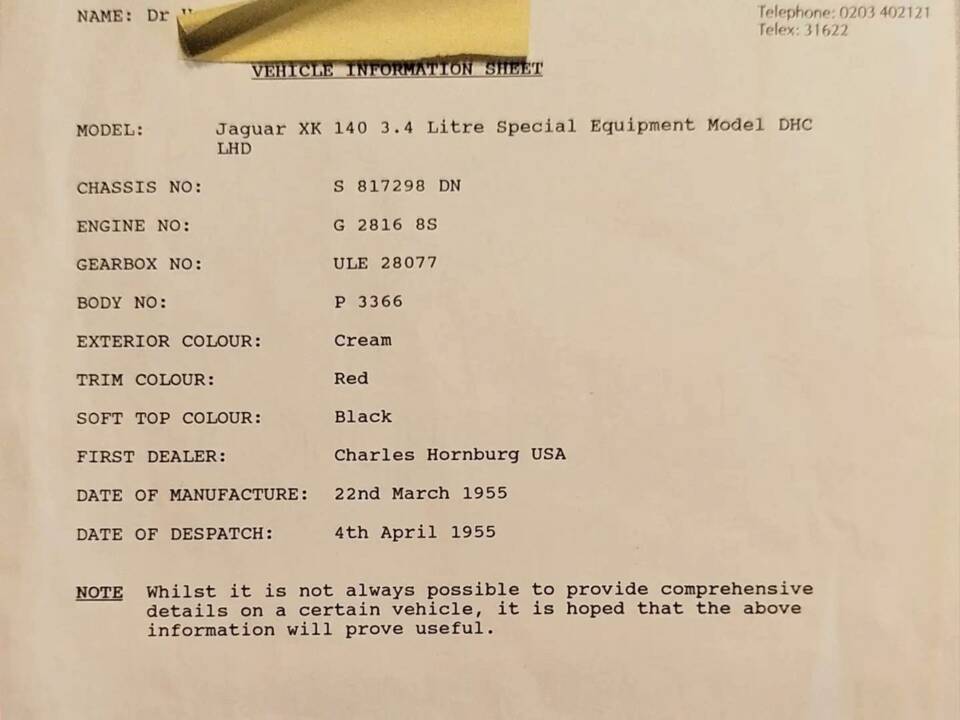 Immagine 14/74 di Jaguar XK 140 SE DHC (1955)