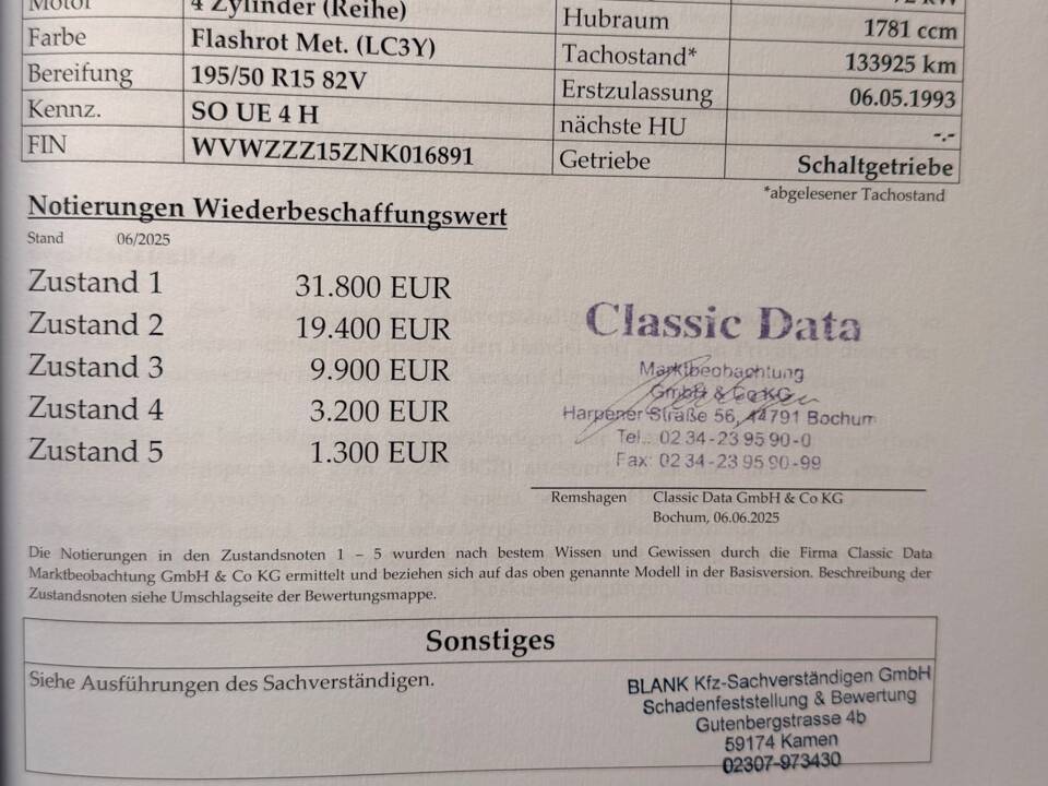 Bild 18/18 von Volkswagen Golf I Cabrio 1.8 (1993)