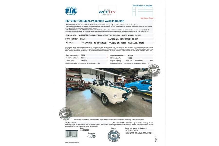 Afbeelding 48/48 van Ford Shelby GT 350 (1965)