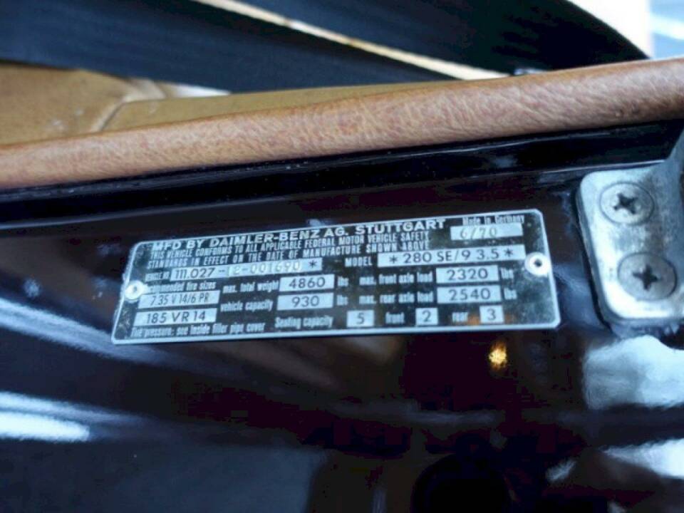 Bild 36/36 von Mercedes-Benz 280 SE 3,5 (1970)