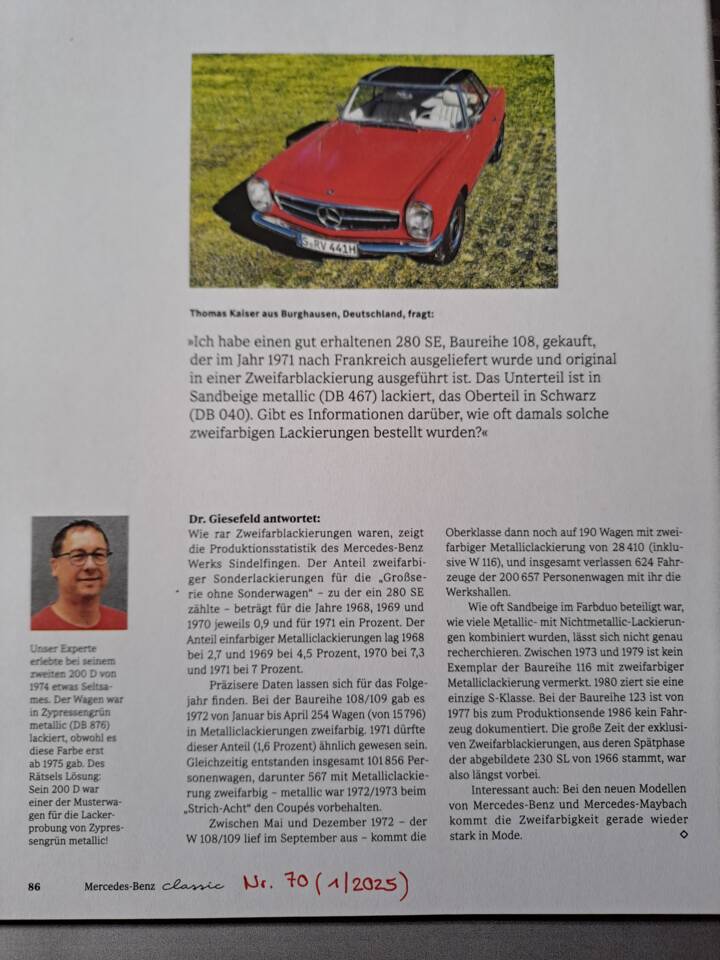 Bild 75/80 von Mercedes-Benz 280 SE (1971)