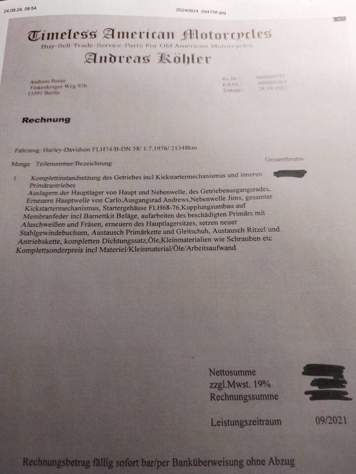 Bild 7/10 von Harley-Davidson Electra Glide Shovelhead (1972)