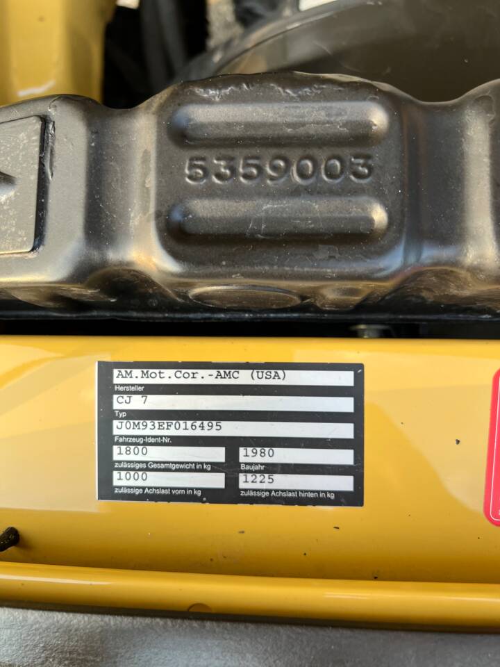 Image 61/88 de Jeep CJ-7 2.4L Diesel (1980)
