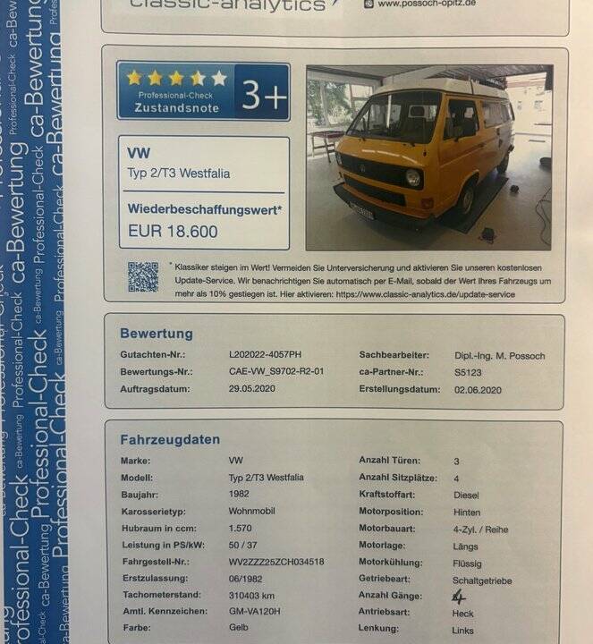 Bild 8/8 von Volkswagen T3 Westfalia 1.6 (1982)