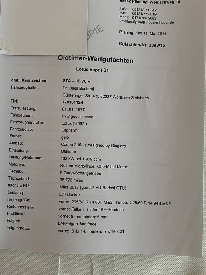 Immagine 26/26 di Lotus Esprit (1977)